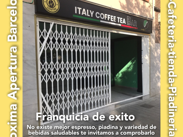 Tu negocio te sale gratis, como lo lees gratis, sin invertir nada de tu bolsillo, Bar, cafetería, Tienda Italy Coffee Tea Store y Piadina Leggera Italia